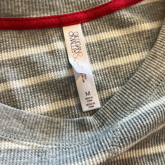 Gray and white thermal pajamas size medium by Gilligan & O’Malley - Picture 2 of 8